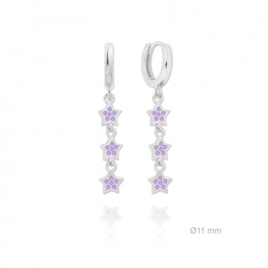 Silver Earrings with Cubir Zirconium