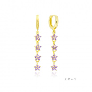 Silver Earrings with Cubir Zirconium