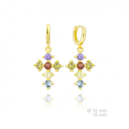 Brincos de Prata Esterlina e Zircônia