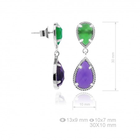 Boucles d'oreilles Zircons