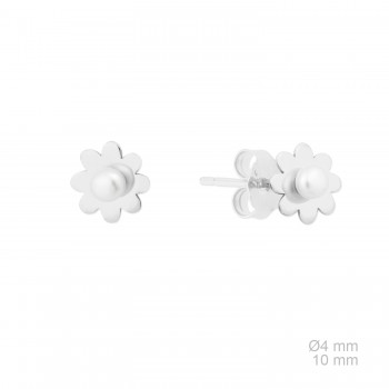 Pendientes Con Perla Natural