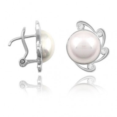 Boucles d'oreilles Perle/Gemme