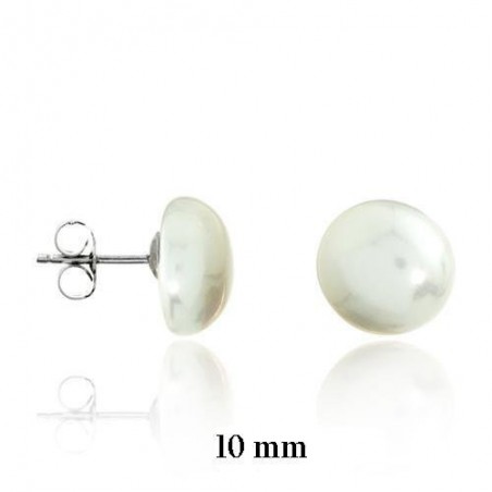 Pendientes Perla Concha nácar 10mm