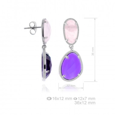 Boucles d'oreilles Perle/Gemme