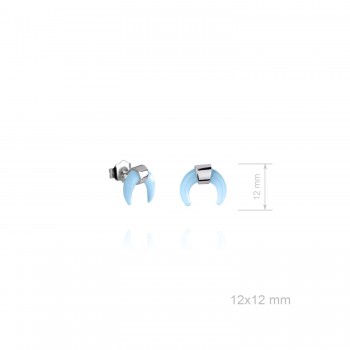 Pendientes Luna Invertida Azul