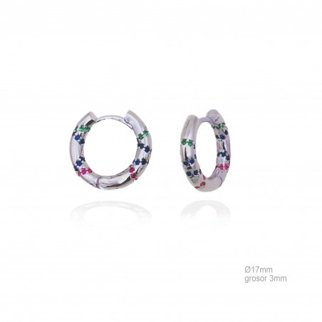 Pendientes Aro Circ. Multicolor