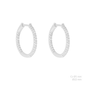 Silver Earrings with Cubir...