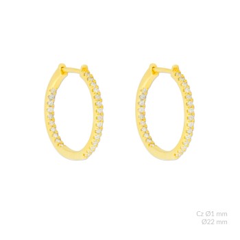 Silver Earrings with Cubir...