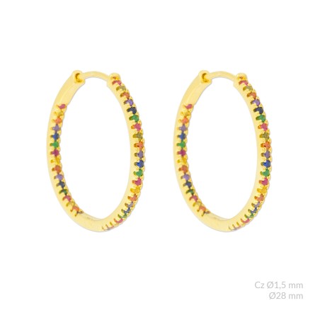 Boucles d'oreilles en Argent | Ø28mm