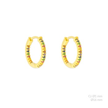 Silver Earrings with Cubir...