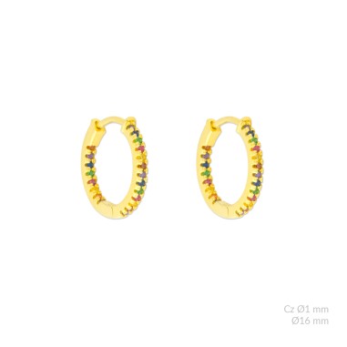 Boucles d'oreilles en Argent | Ø16mm