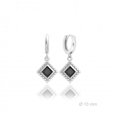 Brincos de Prata Esterlina e Zircônia