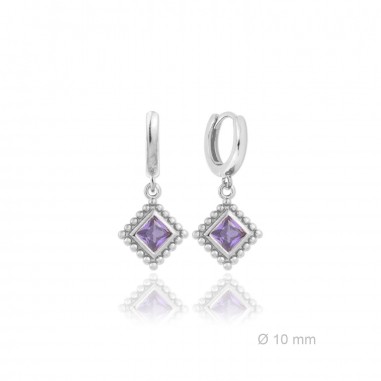 Silver Earrings with Cubir Zirconium