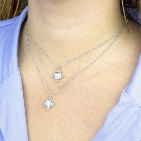 Gargantilla de Plata de Ley y circonitas