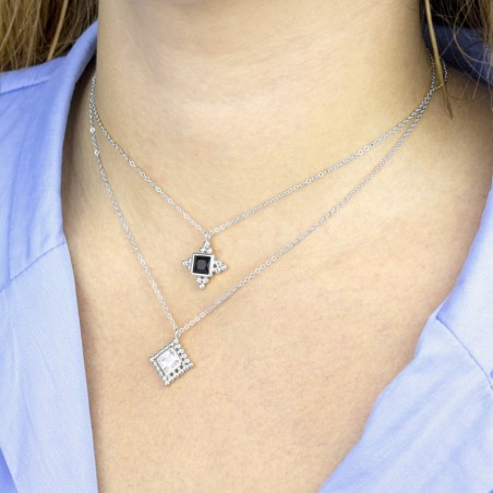 Gargantilla de Plata de Ley y circonitas