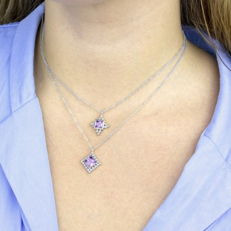 Silver Necklaces with Cubic Zirconium