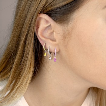 Silver Earrings with Cubir... 2