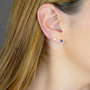 Silver Earrings with Cubir... 2