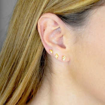 Silver Earrings with Cubir... 2