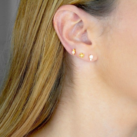 Brincos de Prata Esterlina e Zircônia