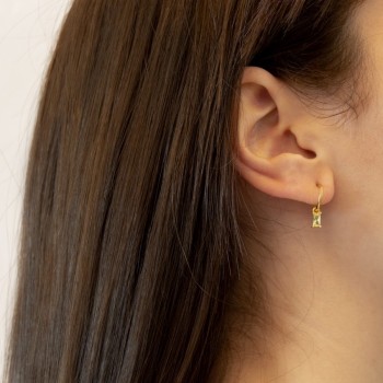 Silver Earrings with Cubir... 2