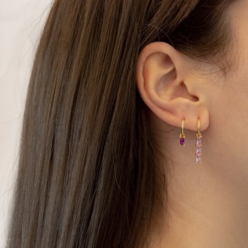 Silver Earrings with Cubir... 2