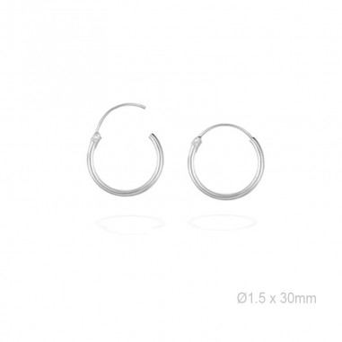 Boucles d'oreilles Argent lisse