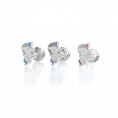 Boucles d'oreilles Argent lisse