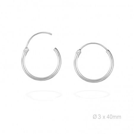 Boucles d'oreilles Argent lisse