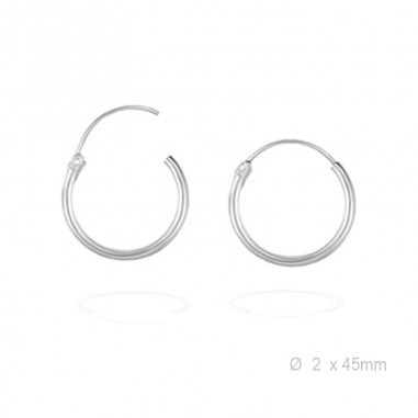Boucles d'oreilles Argent lisse