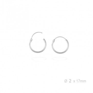 Boucles d'oreilles Argent lisse
