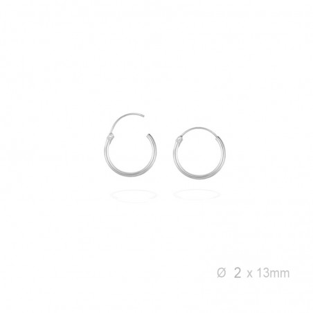 Boucles d'oreilles Argent lisse