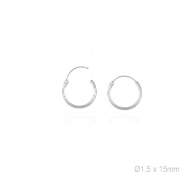 Boucles d'oreilles Argent lisse