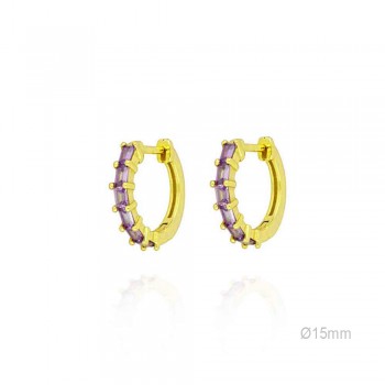 Pendientes Aro Dorado Circ....