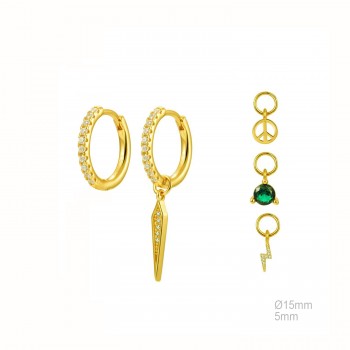 Pendientes Aro 15mm Dorado...