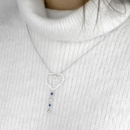 Collier en argent avec zirconite sertis