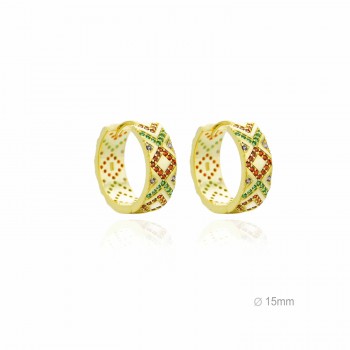 Pendientes Aro Dorado Ancho...