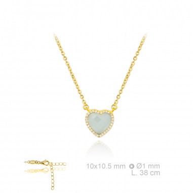 Gargantilla de Plata de Ley y circonitas