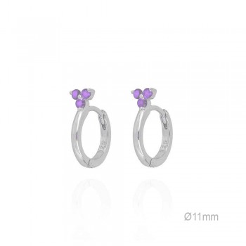 Pendientes Aro 3 Circ. Morada