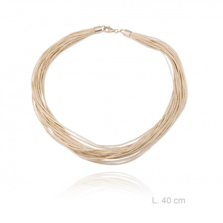 Lurex necklace, length: 40cm