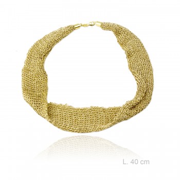 Lurex necklace, length: 40cm