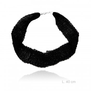 Lurex necklace, length: 40cm