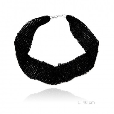 Lurex necklace, length: 40cm