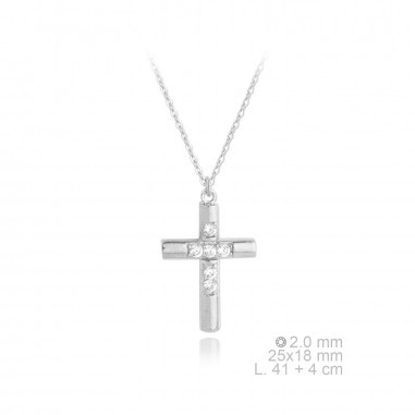 Collier en argent avec zirconite