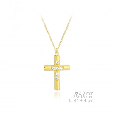 Collier en argent avec zirconite