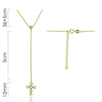 Gargantilla Cruz Circ Blanc...