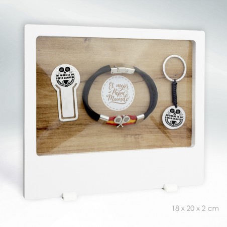 Packs Fête des Pères - Signet, bracelet et porte-clés en Acier