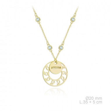 Silver necklace with cubic zirconium