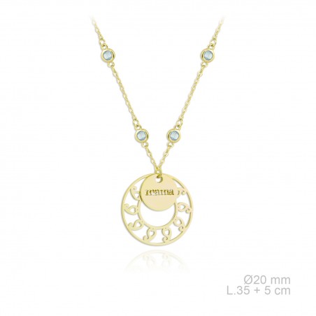 Silver necklace with cubic zirconium