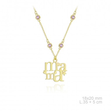 Silver necklace with cubic zirconium